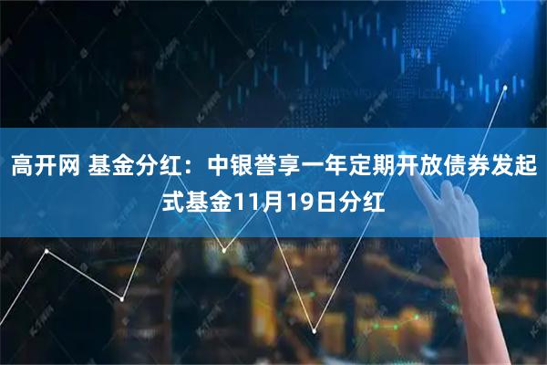 高开网 基金分红：中银誉享一年定期开放债券发起式基金11月19日分红