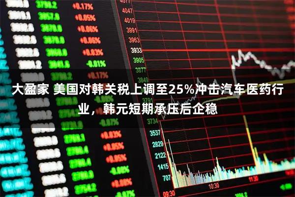 大盈家 美国对韩关税上调至25%冲击汽车医药行业，韩元短期承压后企稳